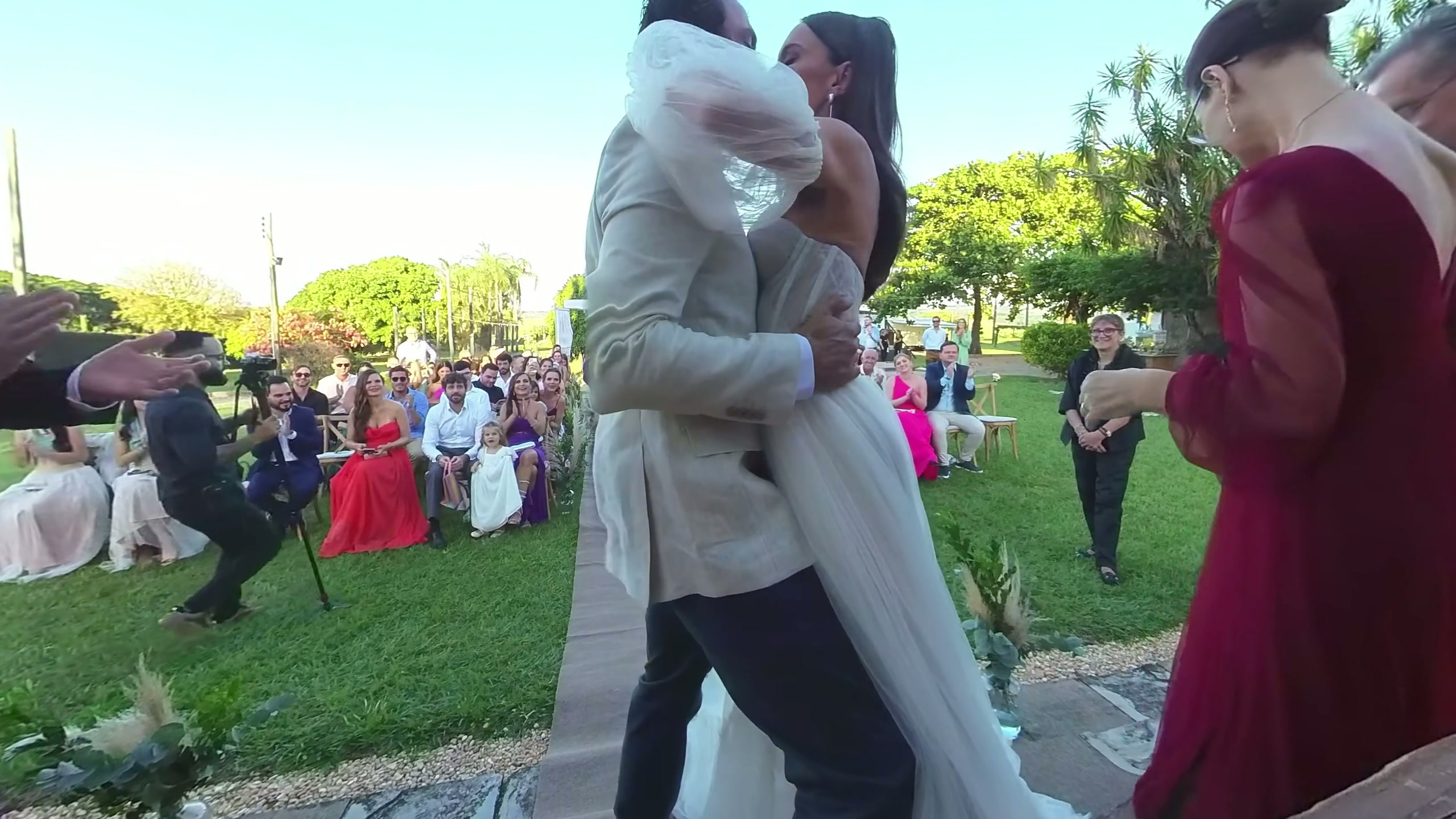 Frame de um vídeo 360° de casamento captado pela Panaview